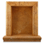 Gold / Yellow Travertine Hand-Made Custom Shampoo Niche / Shelf - LARGE - Honed-Accessories-American Tile Depot