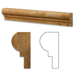 Gold / Yellow Travertine Honed OG-1 Chair Rail Molding Trim-Travertine Molding/Trim-American Tile Depot