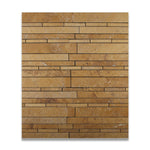 Gold / Yellow Travertine Honed Random Strip Mosaic Tile-Travertine Mosaic-American Tile Depot