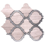 Grace Crystal Grey Arabesque Waterjet Mosaic Wall Tile-Mixed Mosaic-American Tile Depot