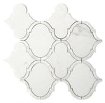 Grace Pearl Snow White Arabesque Waterjet Mosaic Wall Tile-Mixed Mosaic-American Tile Depot