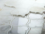 Grace Precious Calacatta Arabesque Waterjet Mosaic Wall Tile-Marble Mosaic-American Tile Depot