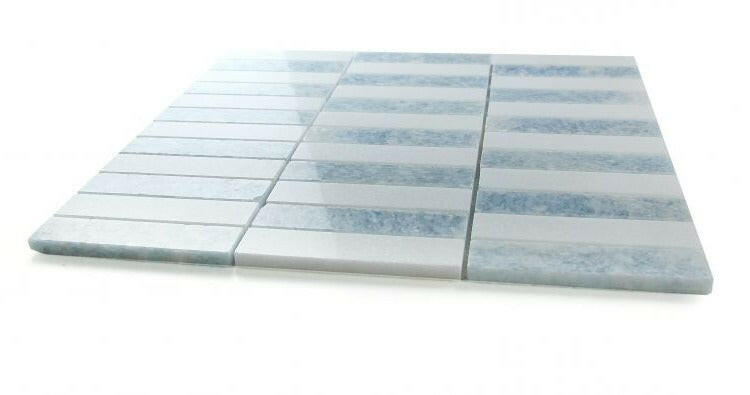 Groove Crystal Ocean Polished Linear Marble Mosaic Tile-Marble Mosaic-American Tile Depot