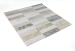 Groove Green Polished Linear Marble Mosaic Tile-Marble Mosaic-American Tile Depot