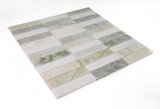 Groove Green Polished Linear Marble Mosaic Tile