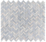 Herringbone Italian Blue Honed Marble Mosaic Tile-Marble Mosaic-American Tile Depot