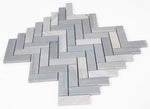 Herringbone Italian Blue Honed Marble Mosaic Tile-Marble Mosaic-American Tile Depot