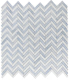 Herringbone Crystal Ocean Polished Marble Mosaic Tile