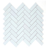 Herringbone Dolomite Polished Marble Mosaic Tile