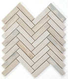 Herringbone Eurasian Polished Marble Mosaic Tile