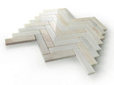 Herringbone Eurasian Polished Marble Mosaic Tile