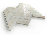 Herringbone Eurasian Polished Marble Mosaic Tile