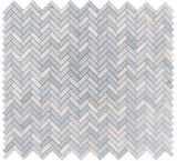 Herringbone Italian Blue Honed Marble Mosaic Tile