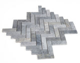 Herringbone Italian Grey Honed Marble Mosaic Tile