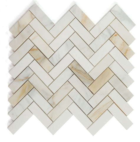 Herringbone Sunrise Honed Marble Mosaic Tile-Marble Mosaic-American Tile Depot