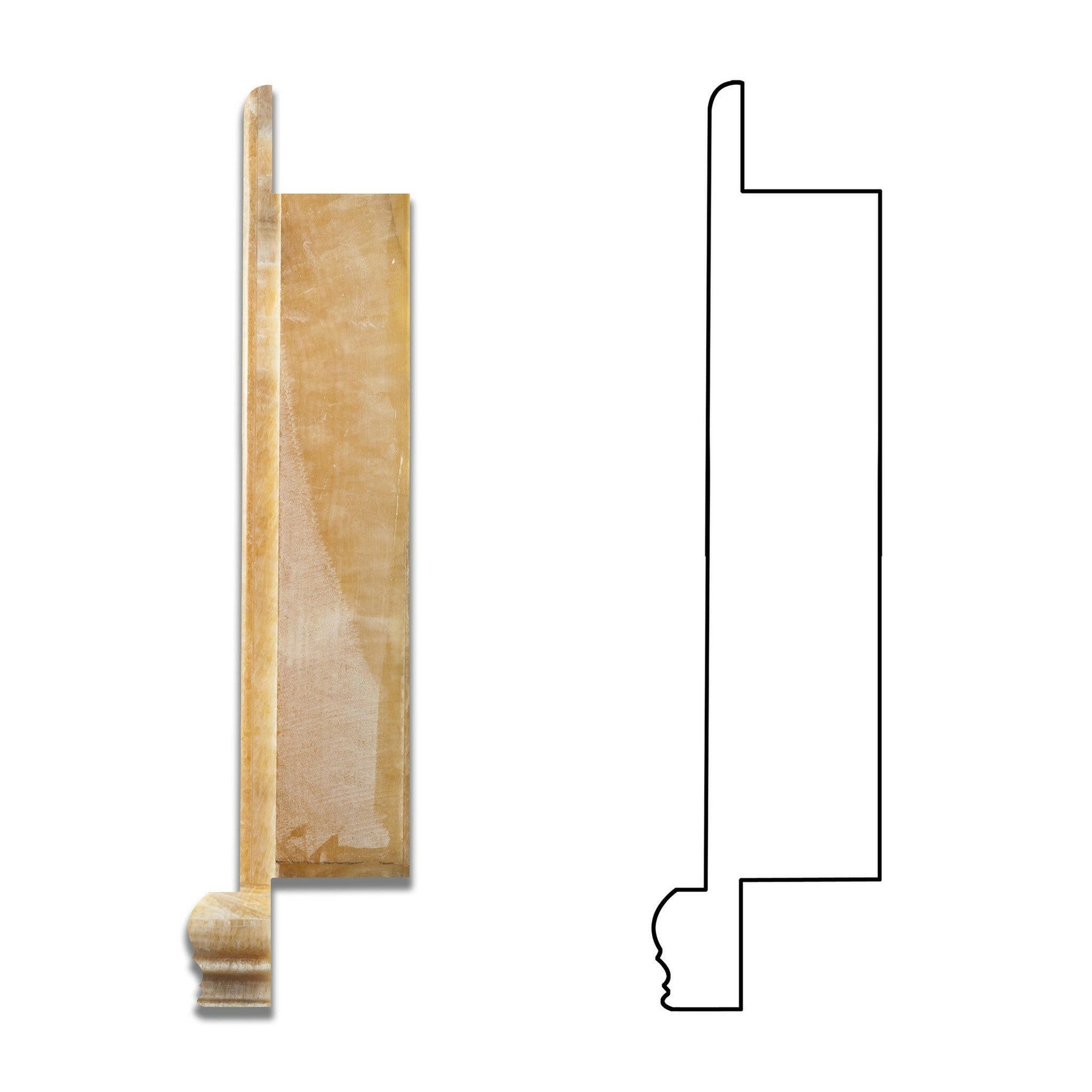 Honey Onyx Hand-Made Custom Shampoo Niche / Shelf - LARGE - Polished-Accessories-American Tile Depot