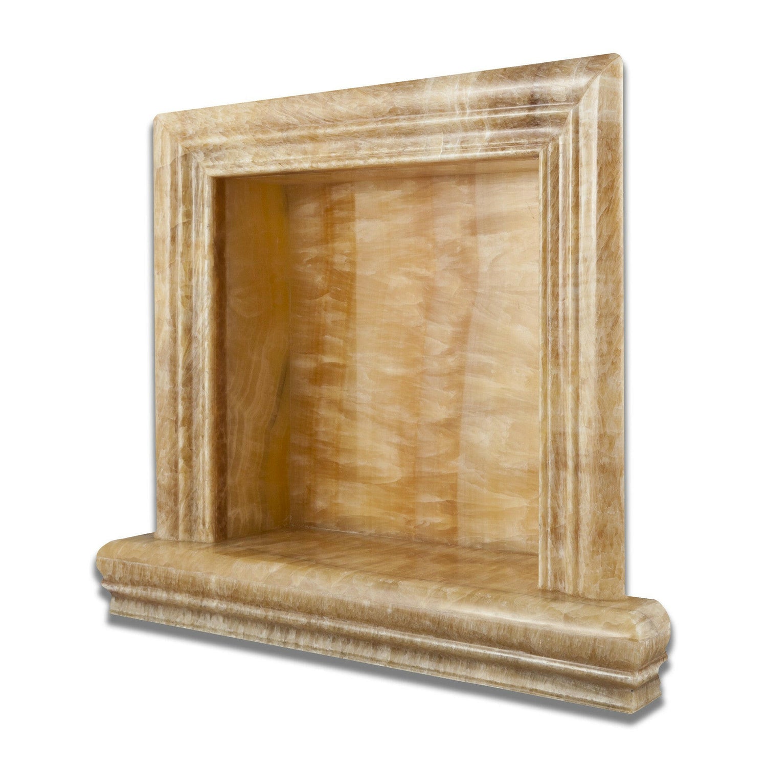 Honey Onyx Hand-Made Custom Shampoo Niche / Shelf - SMALL - Polished-Accessories-American Tile Depot