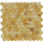 Honey Onyx Polished 2'' Hexagon Mosaic Tile-Onyx Mosaic-American Tile Depot