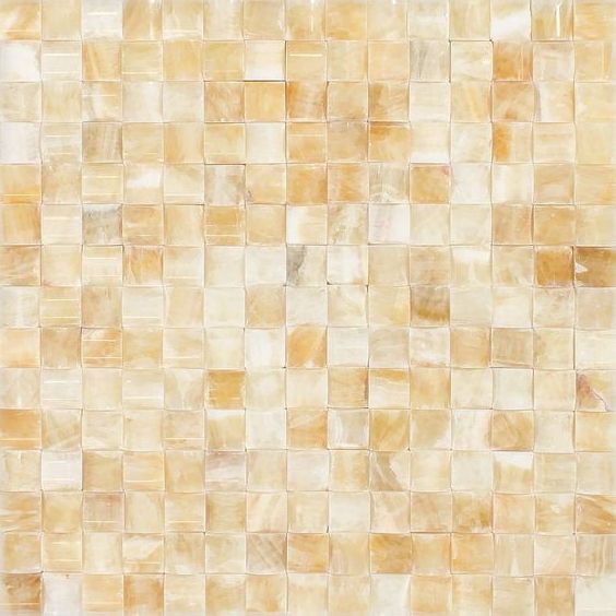 Honey Onyx Polished 3D Small Bread Mosaic Tile-Marble Mosaic-American Tile Depot