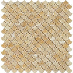 Honey Onyx Polished Fan Mosaic Tile-Onyx Mosaic-American Tile Depot