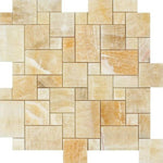 Honey Onyx Polished Mini Versailles Mosaic Tile-Onyx Mosaic-American Tile Depot