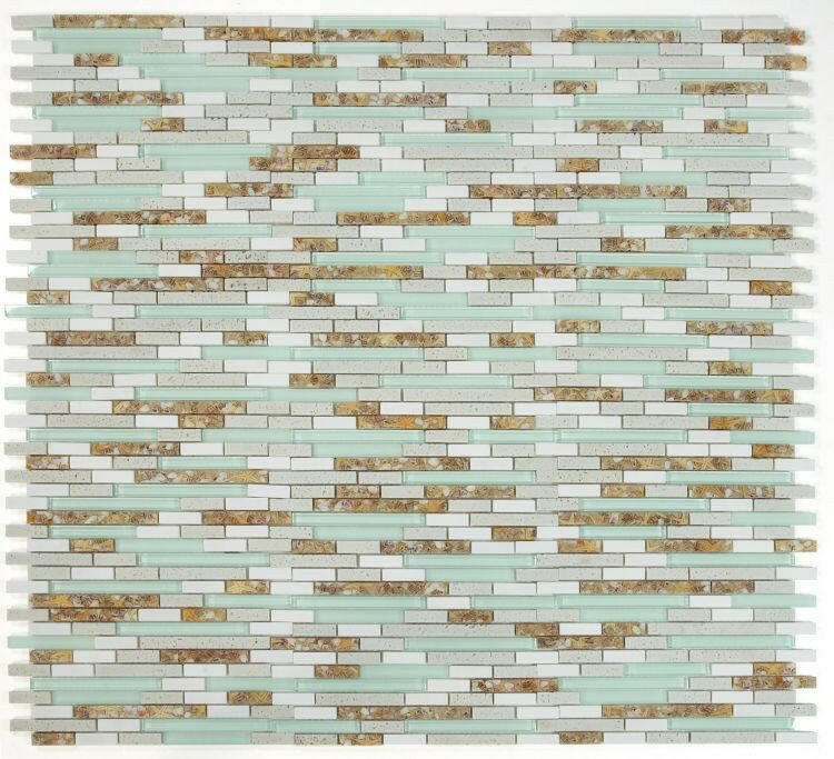 Horizon Sunrise Pelasgus Light Linear Mosaic Wall Tile-Mixed Mosaic-American Tile Depot