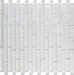 Horizon Sunrise Silver White Linear Glass Mosaic Wall Tile-Glass Mosaic-American Tile Depot