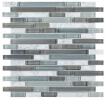 Horizon Sunset Blue Linear Mosaic Wall Tile-Mixed Mosaic-American Tile Depot