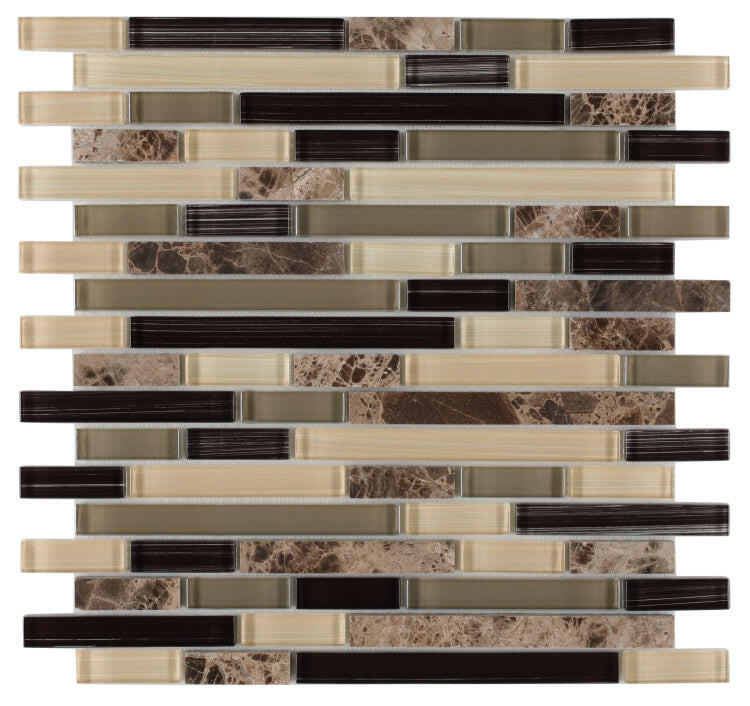 Horizon Sunset City Linear Mosaic Wall Tile-Mixed Mosaic-American Tile Depot