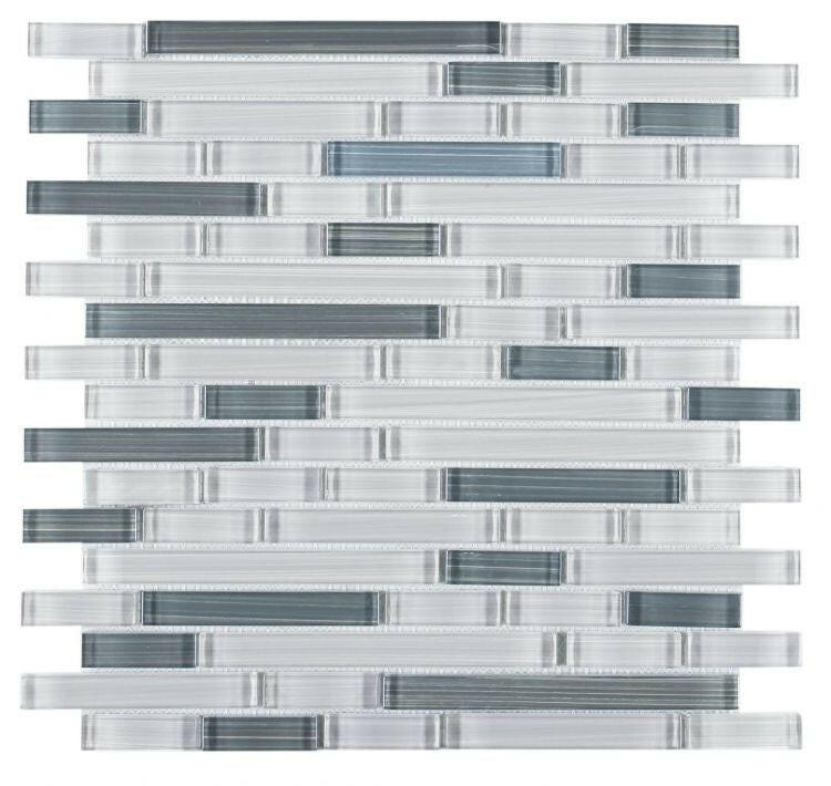 Horizon Sunset Grey Linear Glass Mosaic Wall Tile-Glass Mosaic-American Tile Depot