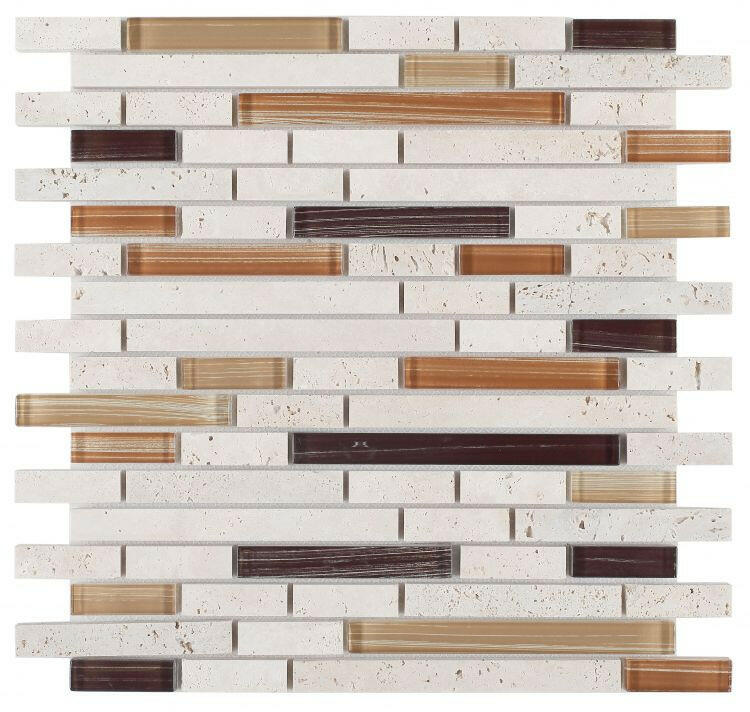 Horizon Sunset Helios Linear Mosaic Wall Tile-Mixed Mosaic-American Tile Depot