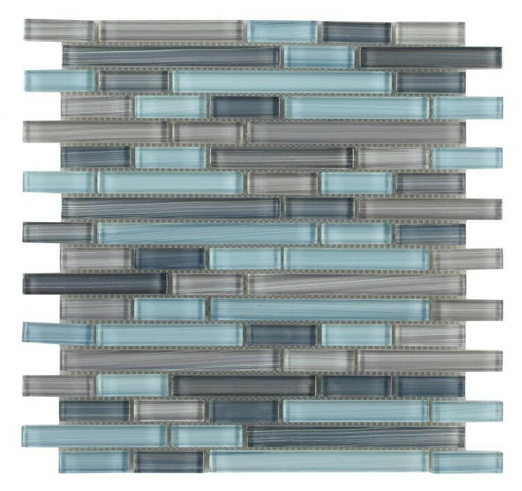 Horizon Sunset Poseidon Linear Glass Mosaic Wall Tile-Glass Mosaic-American Tile Depot