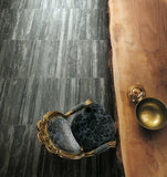 16 X 32 I-Travertini Black Glossy Travertine Look Porcelain Tile