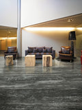 16 X 32 I-Travertini Black Glossy Travertine Look Porcelain Tile