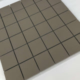 2 X 2 Light Brown Matte Porcelain Mosaic Tile