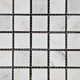 1 X 1 Oriental White / Asian Statuary Marble Polished Mosaic Tile