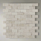 1 X 2 Crema Marfil Marble Split-Faced Mosaic Tile