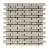 Crema Marfil Marble Polished Baby Brick Mosaic Tile-Marble Mosaic-American Tile Depot