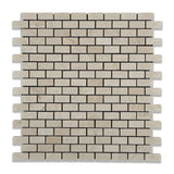 Crema Marfil Marble Honed Baby Brick Mosaic Tile-Marble Mosaic-American Tile Depot