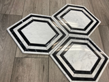 Waterjet Long Hexagon Marble Polished Mosaic Tile