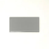 3 X 6 Mist Gray Glass Subway Tile - Rainbow Series