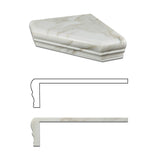 Calacatta Gold Marble Hand-Made Custom Shower Corner Shelf - Honed