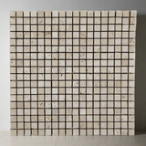 5/8 X 5/8 Ivory Travertine Tumbled Mosaic Tile