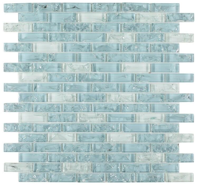 Iceberg Ocean Stack Linear Glass Mosaic Wall Tile-Glass Mosaic-American Tile Depot