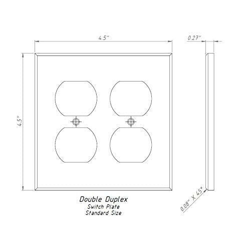 Italian Calacatta Gold Marble Double Duplex Switch Wall Plate / Switch Plate / Cover - Polished-Marble Wall/Switch Plate-American Tile Depot