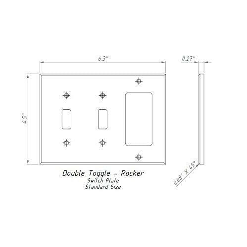 Italian Calacatta Gold Marble Double Toggle Rocker Switch Wall Plate / Switch Plate / Cover - Honed-Marble Wall/Switch Plate-American Tile Depot