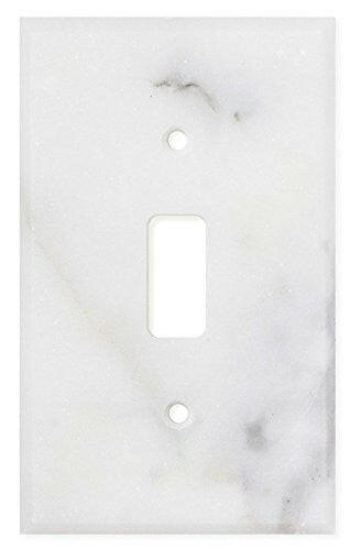 Italian Calacatta Gold Marble Single Toggle Switch Wall Plate / Switch Plate / Cover - Honed-Marble Wall/Switch Plate-American Tile Depot