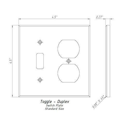 Italian Carrara White Marble Toggle Duplex Switch Wall Plate / Switch Plate / Cover - Polished-Marble Wall/Switch Plate-American Tile Depot