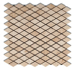 Ivory Travertine 1" Diamond Tumbled Mosaic Tile-Travertine Mosaic-American Tile Depot