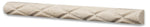 Ivory Travertine Honed 1 X 12 Diamond Rope Liner-Travertine Molding/Trim-American Tile Depot